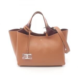 TOD'S Brown Leather Tote Bag